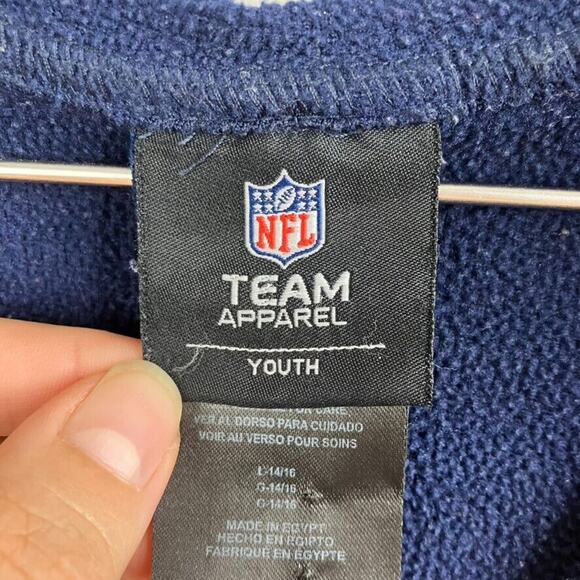 New England Patriots Jacket NFL Football Team Youth L Hooded Pocket Sport Logo - Picture 8 of 10